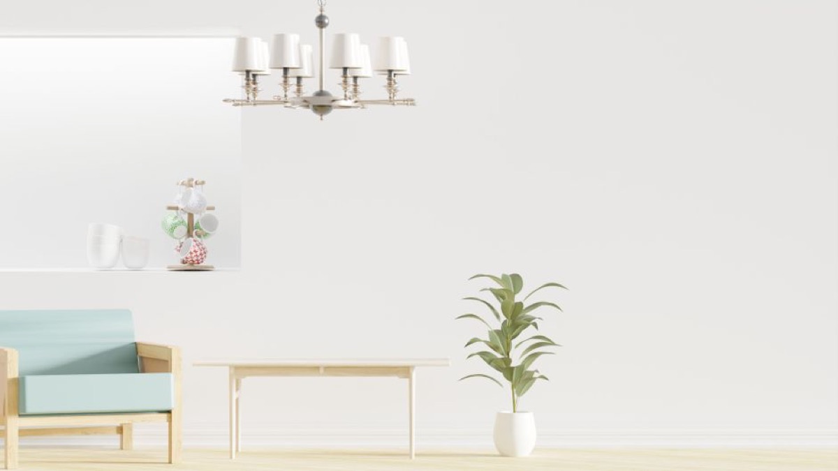 Bright minimalist living room with modern furniture and natural light — typical medium-room sizing scenario for air purifiers